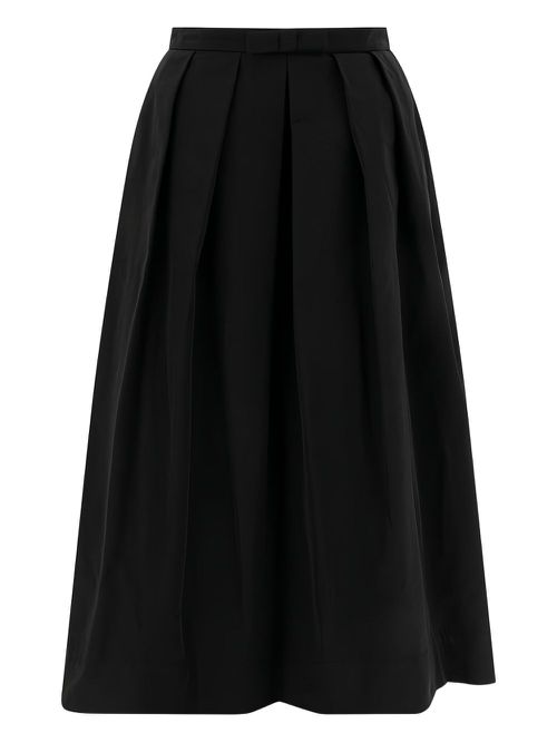 Pleated midi skirt - Black