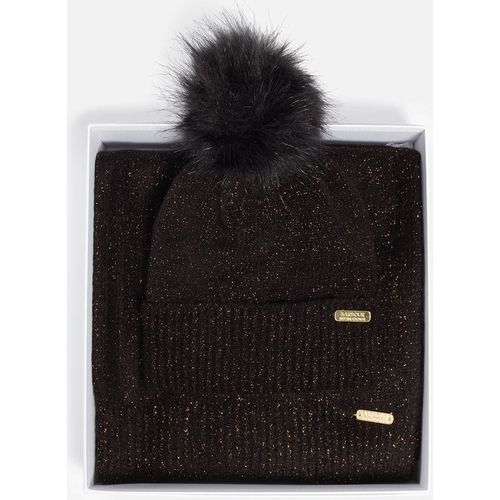 Barbour International Sparkle Knit Beanie And Scarf Set