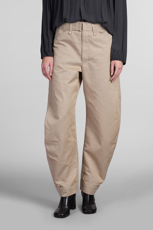 Pants In Beige Cotton