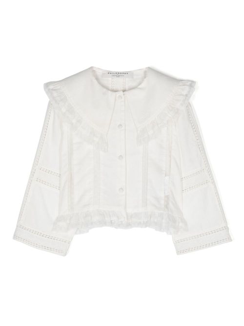 Puritan-collar shirt - White