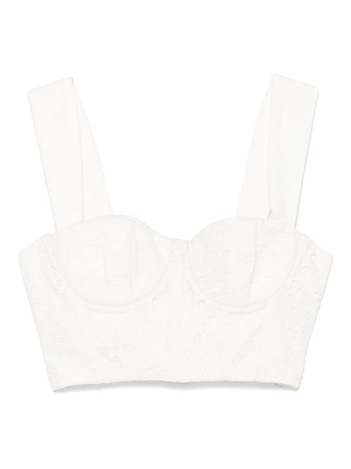 Hemant And Nandita broderie-anglaise top - White