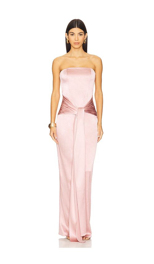 Michael Costello x REVOLVE Abelina Gown in Rose.  XXS. Also in