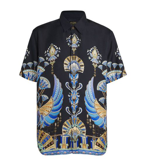 Silk Under Scarab Skies Oversized Shirt