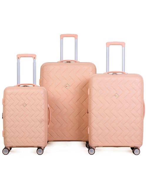 Delaney 3-Piece Expandable Spinner Luggage Set - Tan