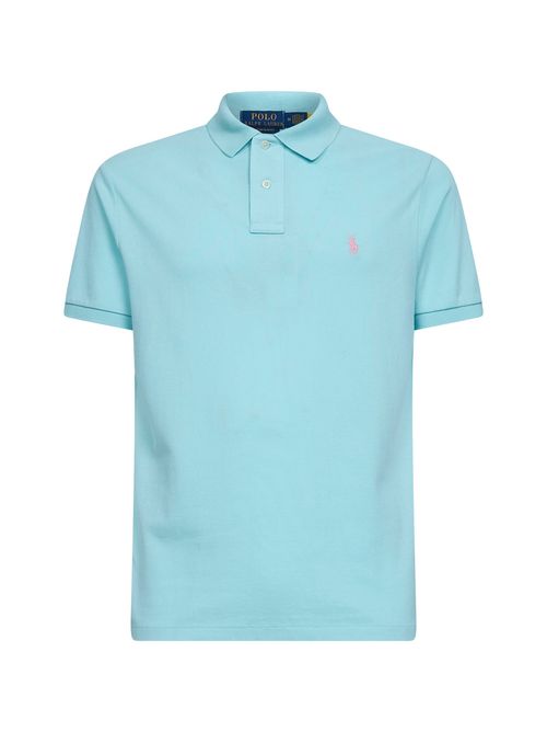 Piqué Cotton Polo Shirt — Aqua