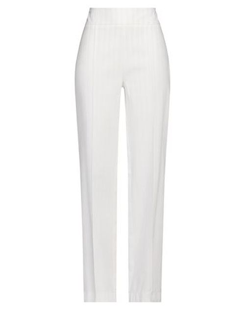 Woman Pants White Size 10 Viscose, Cotton, Polyester