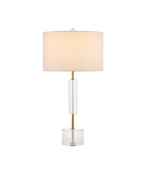 Clear Antique Brass Table Lamp from the Deville Collection