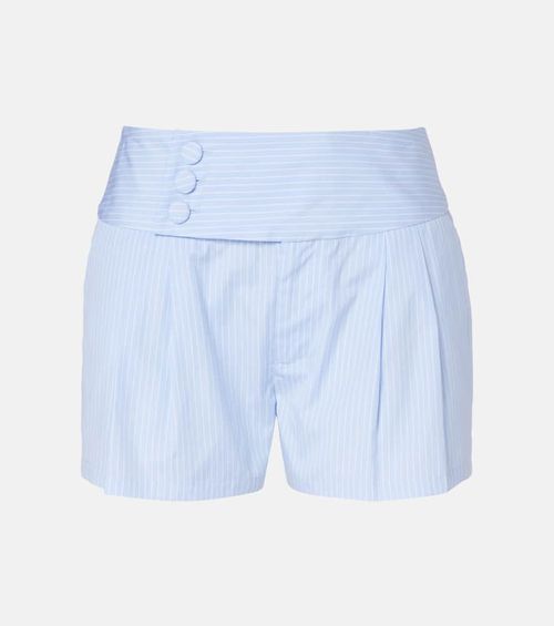 Harbor striped cotton poplin shorts