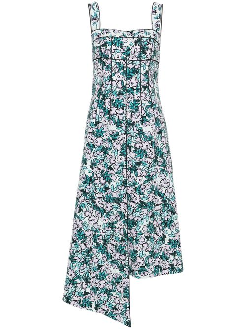 Carson floral-print midi dress - Green