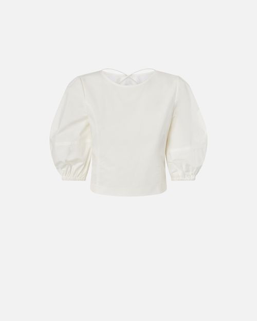 Cropped backless blouse - 36