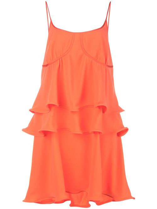 Ruffle detail dress - Orange