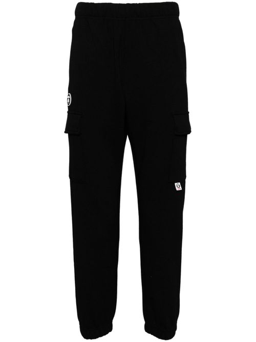 Logo-patch cargo track pants - Black