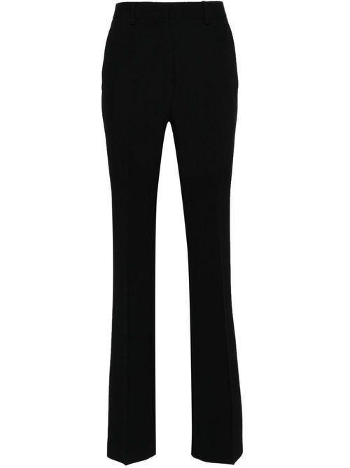 Crepe straight-leg trousers - Black
