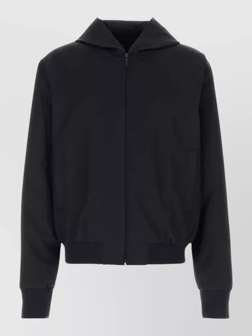 Gucci - gg cotton jacket hooded ribbed cuffs he