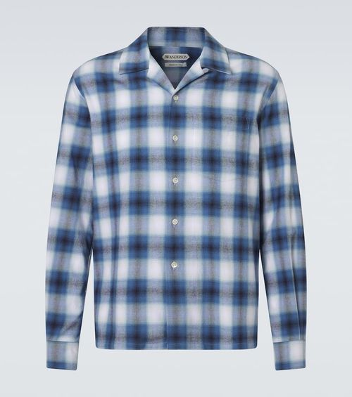 Checked cotton flannel shirt