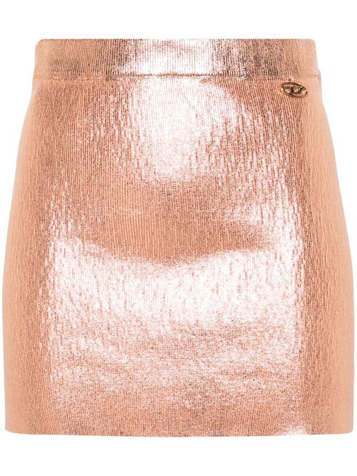 Oval D-plaque knitted miniskirt - Orange