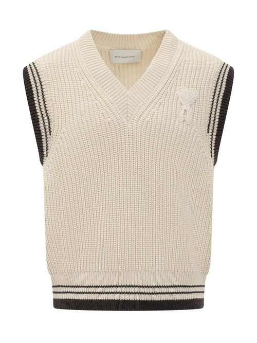 Stylish Knit Gilet with V-Neck Design
