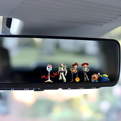 TEMU Car Decals, Theme Car Decal, Cartoon Style, With Luminous Effect, Suitable For Stickers On The Interior And Exterior Rearview Mirrors Of The