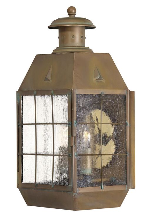 Aged Brass LED Wall Mount from the Nantucket Collection