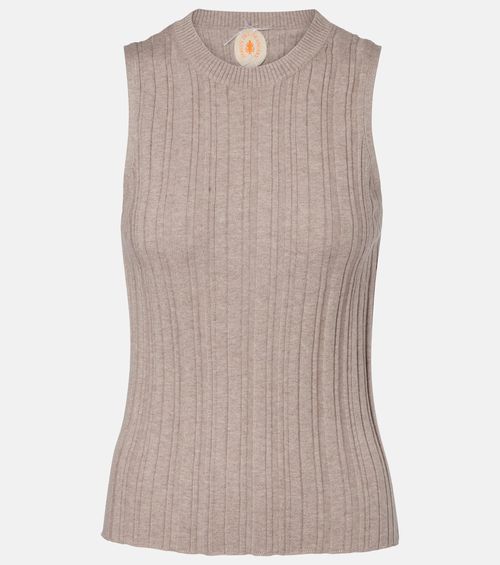 Cotton, silk, and cashmere tank top