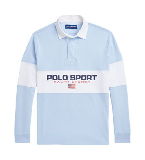 Polo Ralph Lauren for man. 710938458007 Classic fit polo shirt blue (L), Casual, Cotton, Long sleeve