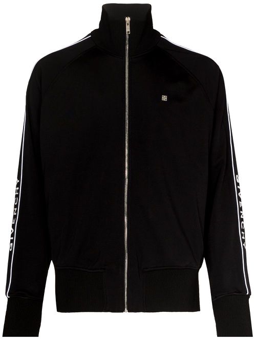 Logo tape zipped jacket - Black