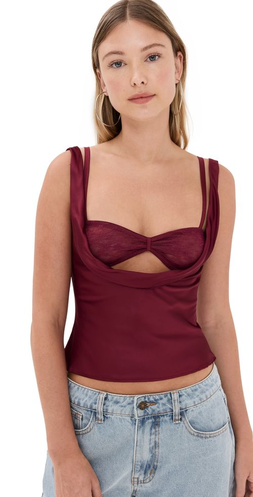 Delilah Top Burgundy