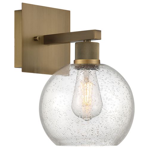 Antique Brushed Brass LED Wall Sconce from the Port Nine Burgundy Collection