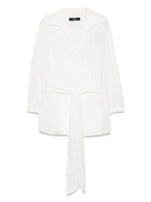 Cotton-blouse blouse - White