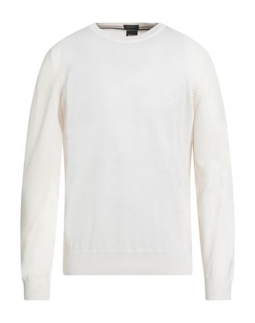 Man Sweater Ivory Size L Virgin Wool