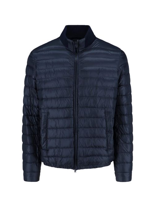 Ultralight Quilted Down Puffer Jacket with Stretch Trim