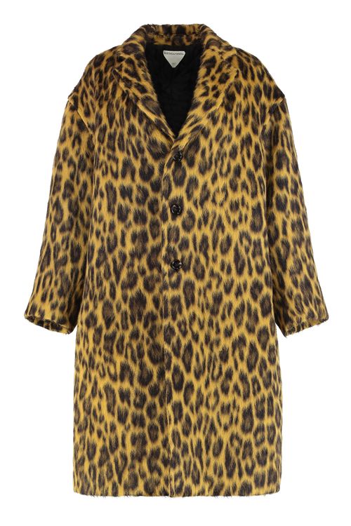 Bottega-Style Leopard Print Oversized Jacket