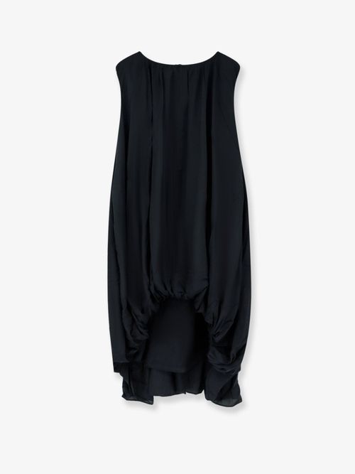 Modal and Silk Blend Dress — Black