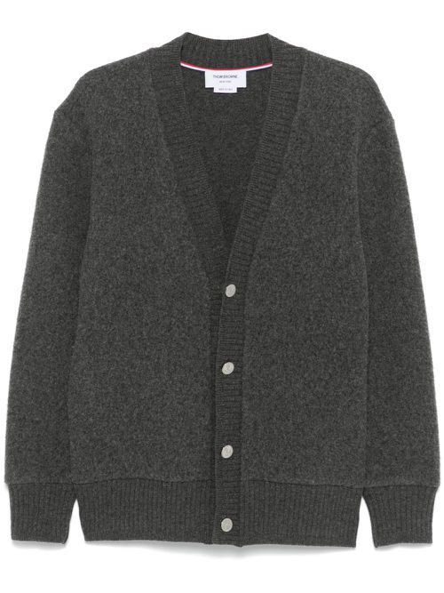 V-neck wool cardigan - Grey