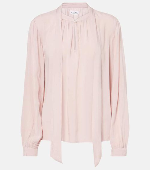 Velvet Gabrielle draped rayon challis blouse