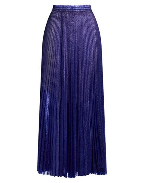 Forte_forte Woman Maxi skirt Blue Size 0 Polyester, Metallic Polyester