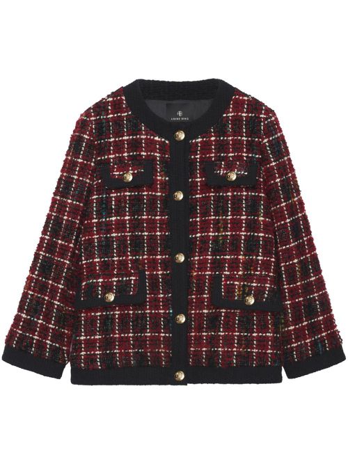Lydia cherry plaid jacket - Black