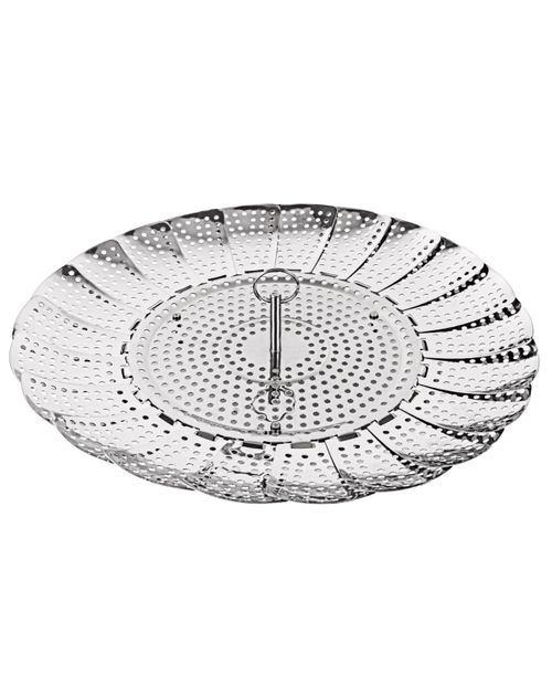 "Stainless Steel 12"" Steamer Basket - Silver"