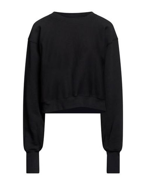 Woman Sweatshirt Black Size M Cotton