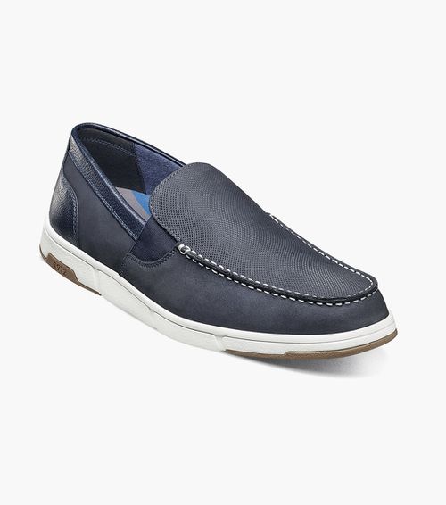 Nunn Bush Shoes Luca Moc Toe Venetian Slip On Navy Multi