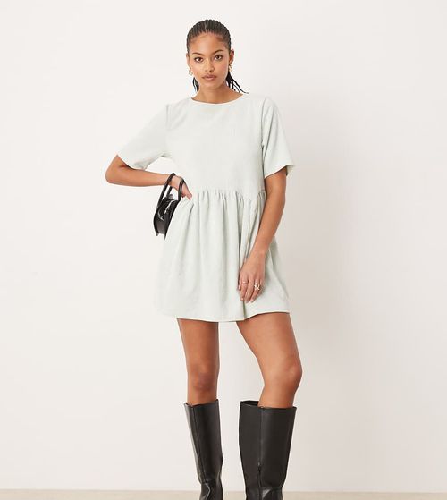 ASOS Tall | ASOS DESIGN Tall cord smock tee mini dress with waist seam detail in mint-Green | Realry ASOS Tall | ASOS DESIGN Tall cord smock tee mini dress with waist seam detail in mint-Green | Realry