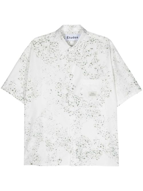 Illusion canvas shirt - White