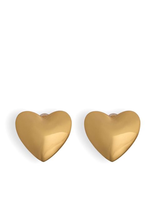Heart clip-on earrings - Gold