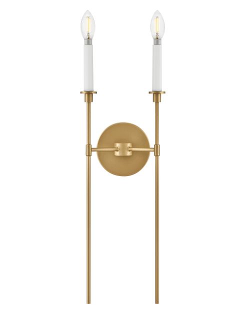 Lacquered Brass LED Wall Sconce from the Hux Collection