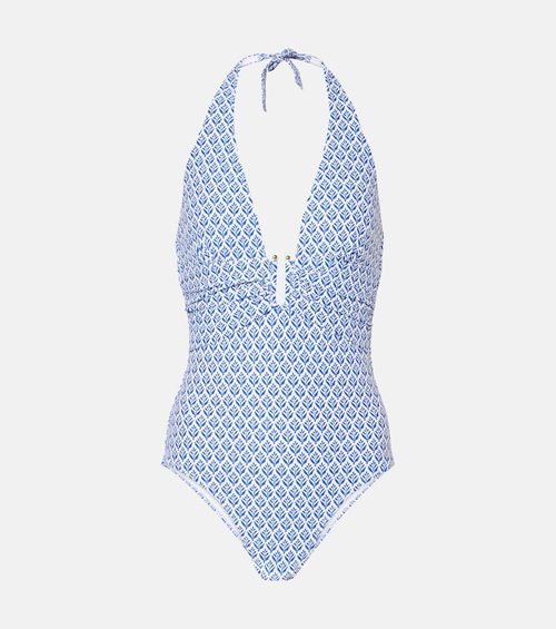 Cape Cod printed halterneck swimsuit