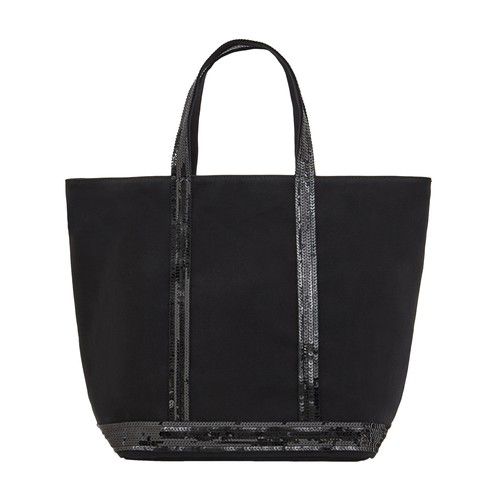 Canvas and Sequins M Cabas Tote
