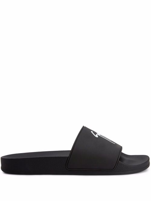 Brett logo print slides - Black