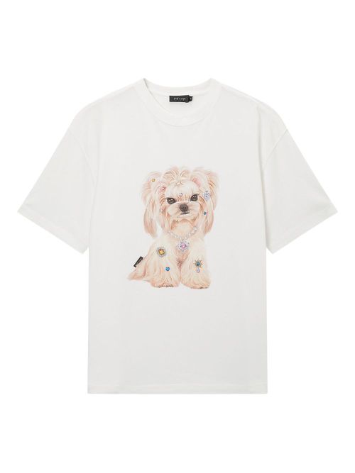 Tout a coup graphic print T-shirt - White