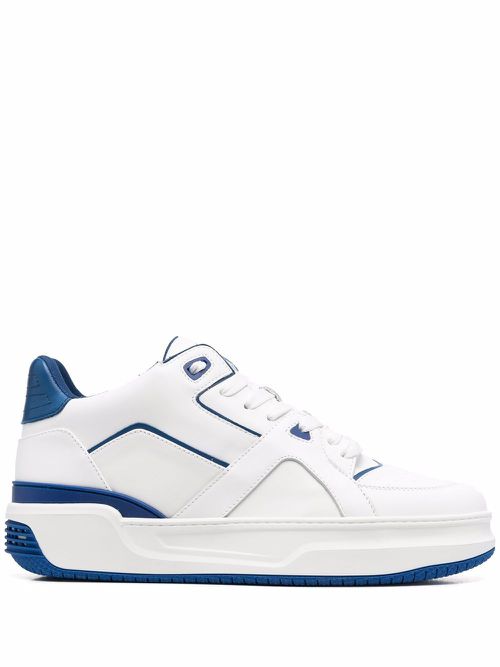 Contrast-trim sneakers - White
