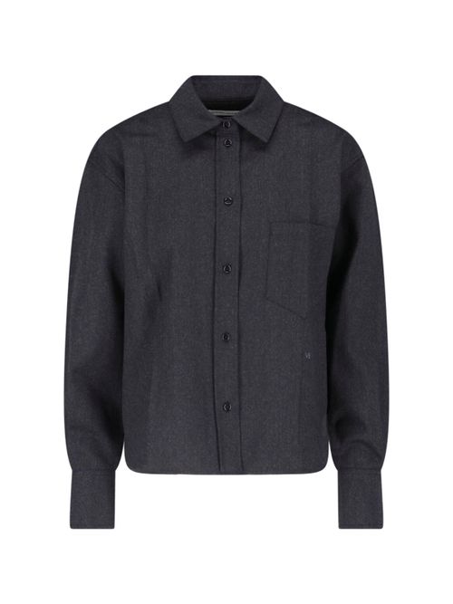 100% Wool Button-Front Shirt